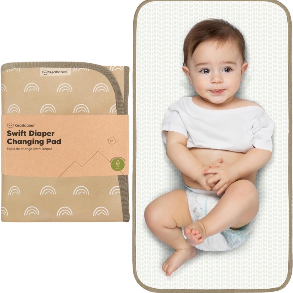 KeaBabies Portable Diaper Changing Pad Waterproof Foldable Travel Changing Mat